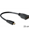 Delock Adapter Micro HDMI-D(M)->HDMI-A(F) 23cm - nr 1
