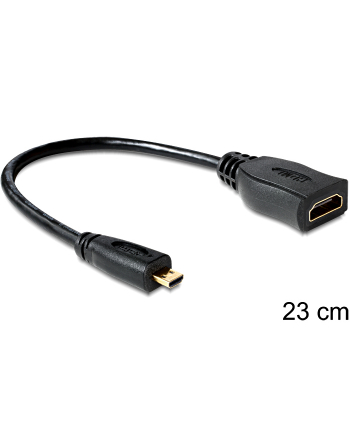 Delock Adapter Micro HDMI-D(M)->HDMI-A(F) 23cm