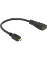 Delock Adapter Micro HDMI-D(M)->HDMI-A(F) 23cm - nr 21