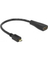 Delock Adapter Micro HDMI-D(M)->HDMI-A(F) 23cm - nr 22