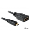 Delock Adapter Micro HDMI-D(M)->HDMI-A(F) 23cm - nr 2