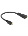 Delock Adapter Micro HDMI-D(M)->HDMI-A(F) 23cm - nr 6
