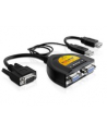 Delock adapter VGA(15M) -> VGA(15F) x2 + zasilanie z USB + USB(AF) - nr 10