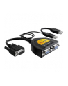Delock adapter VGA(15M) -> VGA(15F) x2 + zasilanie z USB + USB(AF) - nr 11