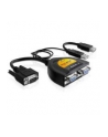 Delock adapter VGA(15M) -> VGA(15F) x2 + zasilanie z USB + USB(AF) - nr 15