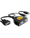 Delock adapter VGA(15M) -> VGA(15F) x2 + zasilanie z USB + USB(AF) - nr 18