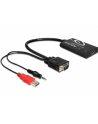 Delock adapter VGA(M) + Audio Jack 3,5mm + Power USB -> HDMI(F) - nr 19