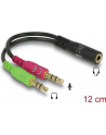Delock Adapter Mini Jack(M)x2 -> Mini Jack(F) 4-Pin 12cm - nr 29