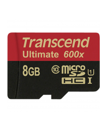 TRANSCEND Micro SDHC Class 10 UHS-I 600x, MLC, 8GB (Ultimate) + adapter