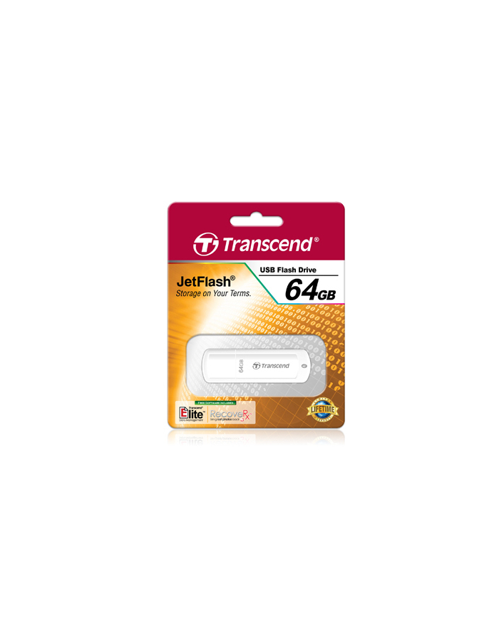 TRANSCEND USB Flash Disk JetFlash®370, 64GB, USB 2.0, White główny