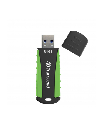 TRANSCEND USB Flash Disk JetFlash®810, 64GB, USB 3.0, Black/Green (wodoodporny, odporny na wstrząsy)