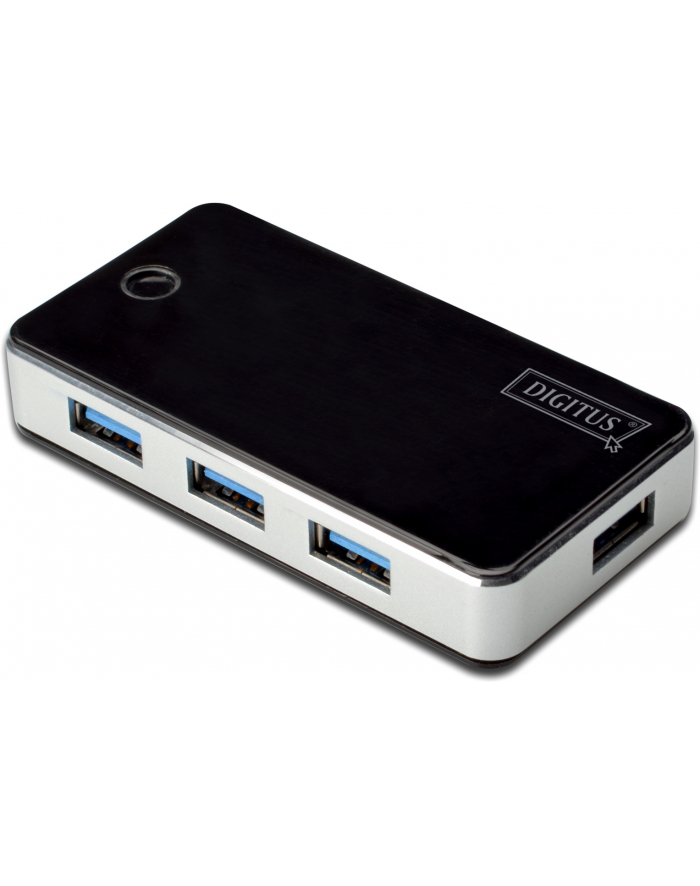 Digitus Hub USB 3.0 4-portowy SuperSpeed 5Gbps, czarny główny