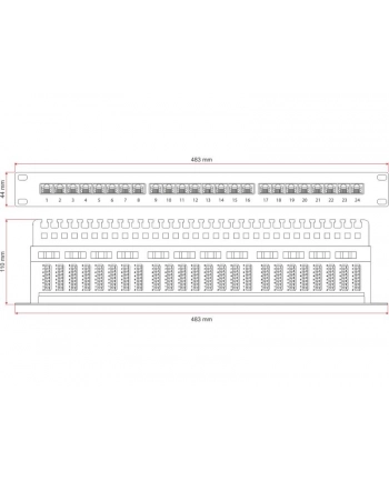 A-LAN ALANTEC Patch panel UTP 24 porty LSA kat.5e z półką
