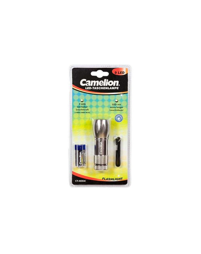 Camelion CT-4004 Aluminium 9-LED torche + 3 x AAA batteries, carrying loop główny