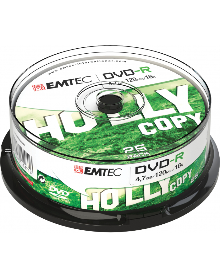 Emtec płyta  DVD-R [ 4.7GB 16x ]  Cake Box 25 główny