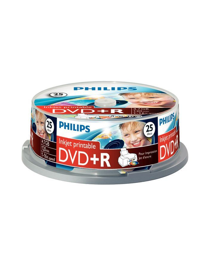 DVD+R Philips [ cake box 25 | 4.7GB | 16x ] do nadruku główny