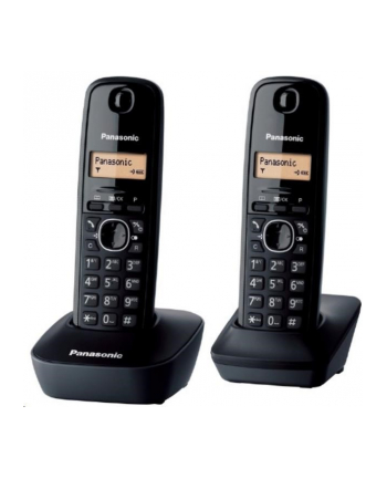 Panasonic KX-TG1612FXH  Cordless phone, Black /  LCD / Memory 50 numbers / Memory for 50 incoming numbers /  (10levels) Auto-repeat, ringtone 12, selectable 16 tone / Wall-mount option