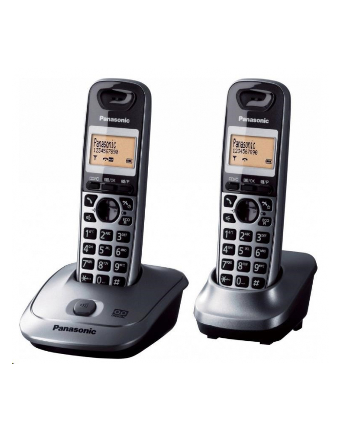Panasonic KX-TG2512FXT Cordless phones, Black /  LCD display/ Memory 50 numbers / Memory for 50 incoming numbers / Auto-repeat, dialing station number, ringtone 10, selectable tone 32 /   MUTE, FLASH, HOLD functions  / SMS / Wall-mount option główny