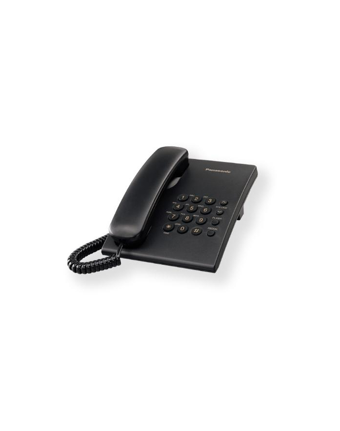 Panasonic KX-TS500FXB Corded phone, Black, Wall-mount option, Last Number Redial, Flash, Volume Control (6 levels), 3-Step Ringer Selector, Tone/Pulse główny