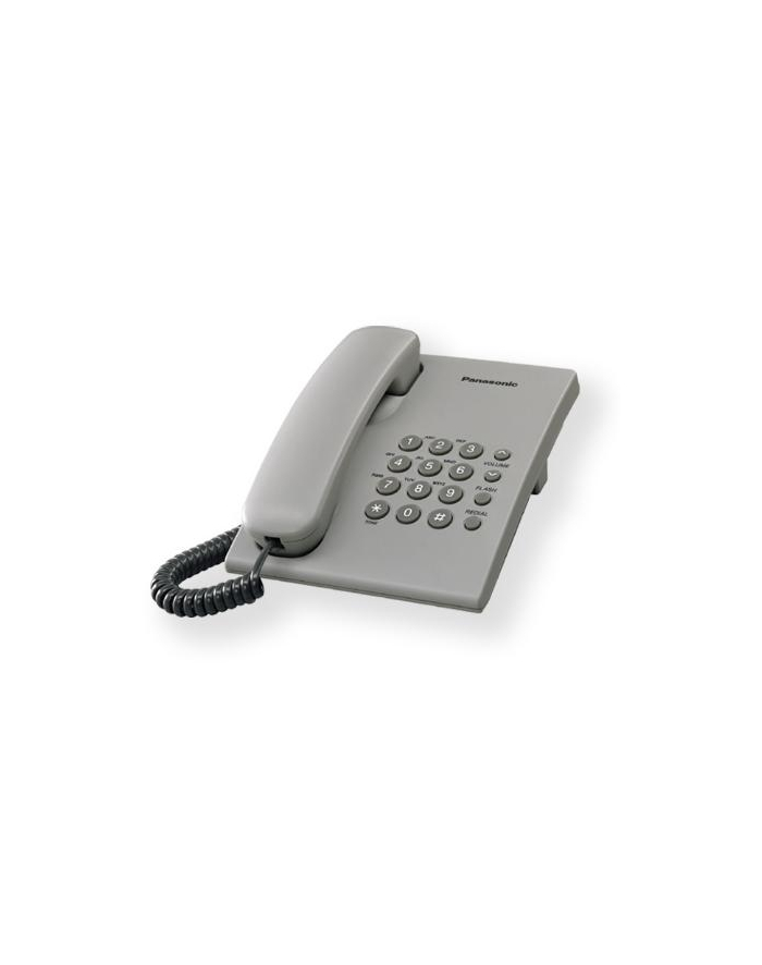 Panasonic KX-TS500FXH Corded phone, Grey, Wall-mount option, Last Number Redial, Flash, Volume Control (6 levels), 3-Step Ringer Selector, Tone/Pulse główny