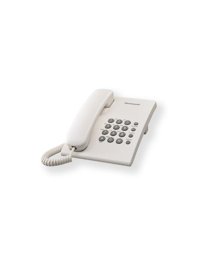Panasonic KX-TS500FXW Corded phone, White, Wall-mount option, Last Number Redial, Flash, Volume Control (6 levels), 3-Step Ringer Selector, Tone/Pulse główny