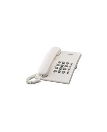 Panasonic KX-TS500FXW Corded phone, White, Wall-mount option, Last Number Redial, Flash, Volume Control (6 levels), 3-Step Ringer Selector, Tone/Pulse nr 1
