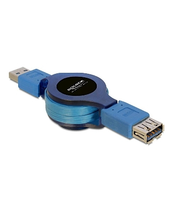 Delock przedłużacz USB 3.0 AM-AF 1M, zwijany na rolce