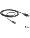 Delock kabel USB micro AM-MBM5P 2.0 + wskaźnik ładowania LED, 1.5M - nr 23