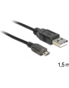 Delock kabel USB micro AM-MBM5P 2.0 + wskaźnik ładowania LED, 1.5M - nr 24