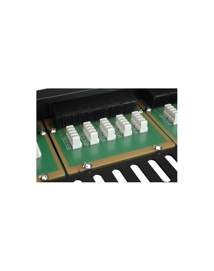 Solarix ISDN panel 25 x RJ45 1U, Czarny główny