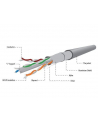 Gembird kabel instalacyjny FTP, 4x2, kat. 6, 7*0,18mm, CCA, linka, 100m, szary - nr 12
