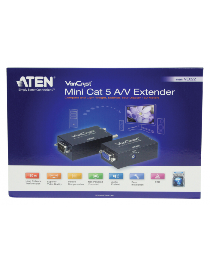 ATEN VE-022 Mini Cat 5 A/V Extender główny