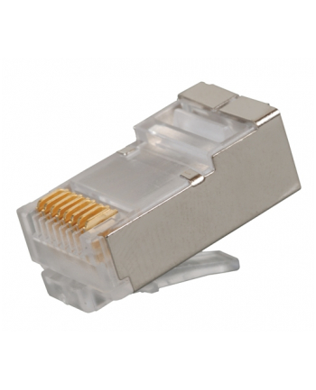 Solarix modular plug 8p8c CAT6 folded shielded for wire (100p)