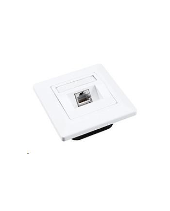 Solarix outlet CAT6 STP 1 x RJ45 podtynkowy biały
