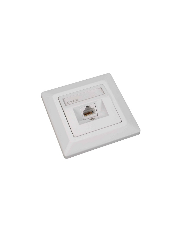 Solarix outlet CAT6 STP 1 x RJ45 podtynkowy biały główny