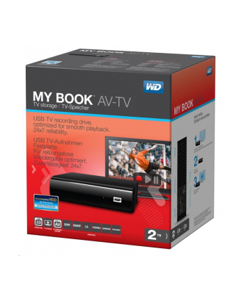 Western Digital Dysk zewnętrzny WD My Book AV-TV, 3.5'', 2TB, USB 3.0, czarny