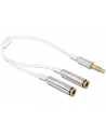 Delock Kabel Jack Stero Mini(M) 3.5mm 3-PIN > Jack Stereo mini(F) 3-PIN x2, 25cm - nr 10