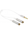 Delock Kabel Jack Stero Mini(M) 3.5mm 3-PIN > Jack Stereo mini(F) 3-PIN x2, 25cm - nr 8