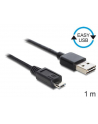 Delock kabel USB micro AM-MBM5P Easy-USB 2.0, 1m, czarny - nr 1