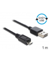 Delock kabel USB micro AM-MBM5P Easy-USB 2.0, 1m, czarny - nr 4