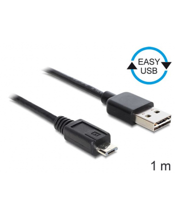 Delock kabel USB micro AM-MBM5P Easy-USB 2.0, 1m, czarny