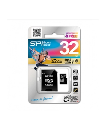 SILICON POWER 8GB, MICRO SDHC UHS-I, CLASS 10 WITH SD ADAPTER, SDR 50 mode (DDR 50), retail
