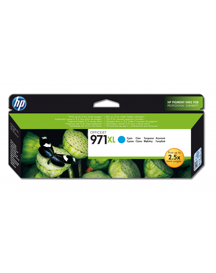 Wkład atramentowy HP 971XL cyan | Officejet Pro X-Series główny