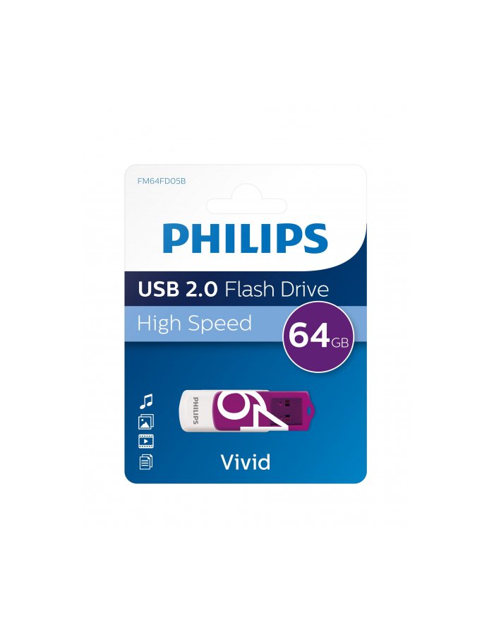 Philips pamięć 64GB VIVID USB 2.0 główny
