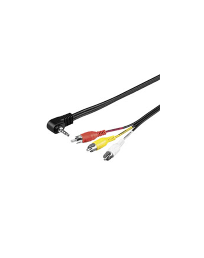 Kabel Audio Video 1.5m 4-stykowy 3.5 mm Mini Jack typ L -> 3 x Cinch główny