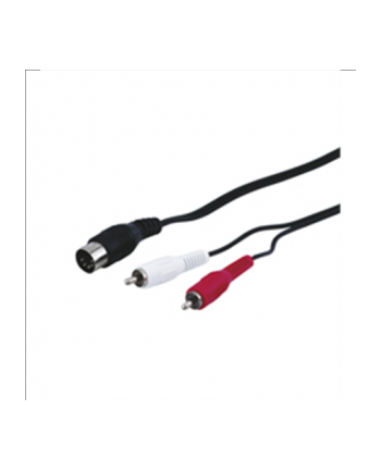 Kabel Audio-Video 1.5m 5-stykowy wtyk DIN -> 2 x Cinch