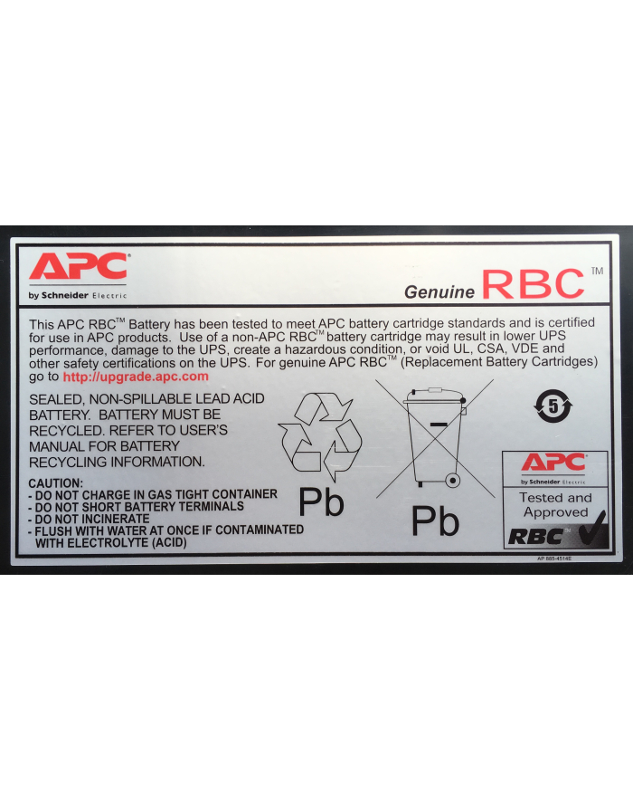 APC by Schneider Electric APC Replacement Battery Cartridge #132 główny