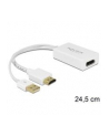 ADAPTER HDMI(M)->DISPLAYPORT(F)+ZASILANIE USB 24CM DELOCK - nr 5