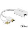 ADAPTER HDMI(M)->DISPLAYPORT(F)+ZASILANIE USB 24CM DELOCK - nr 6