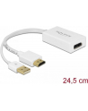 ADAPTER HDMI(M)->DISPLAYPORT(F)+ZASILANIE USB 24CM DELOCK - nr 18